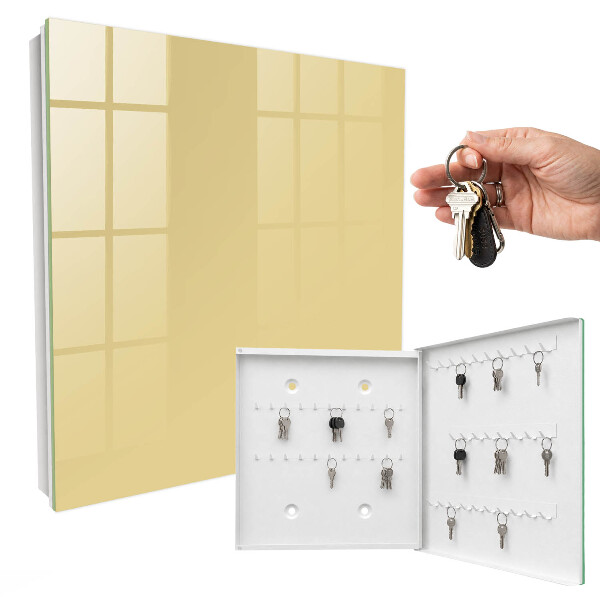 Key storage box Beige-yellow