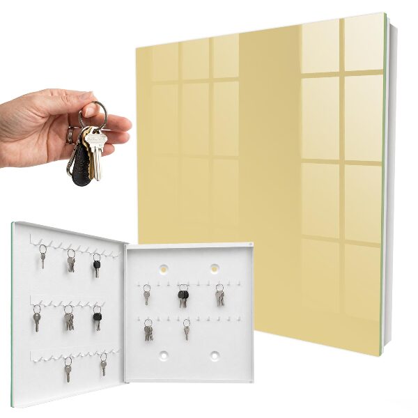 Key storage box Beige-yellow