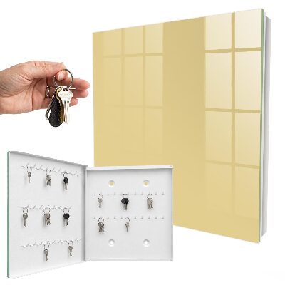 Key storage box Beige-yellow