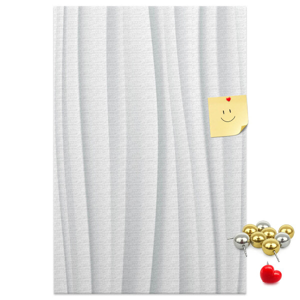 Memo cork board Delicate waves on a light background