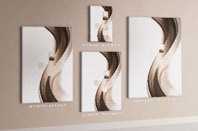 Cork notice board Elegant waves in shades of brown