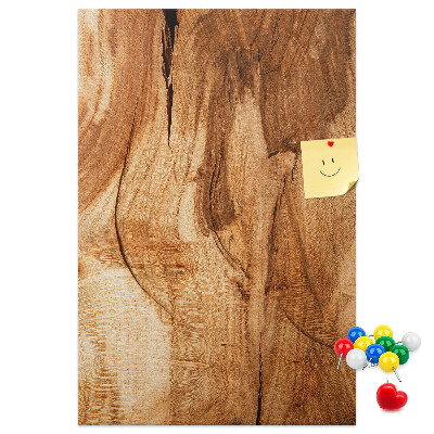 Pin board Natural wood pattern in warm shades