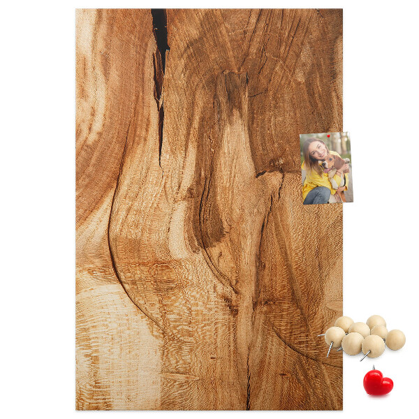 Pin board Natural wood pattern in warm shades