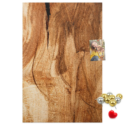 Pin board Natural wood pattern in warm shades