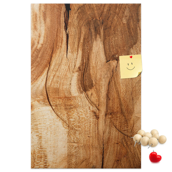 Pin board Natural wood pattern in warm shades