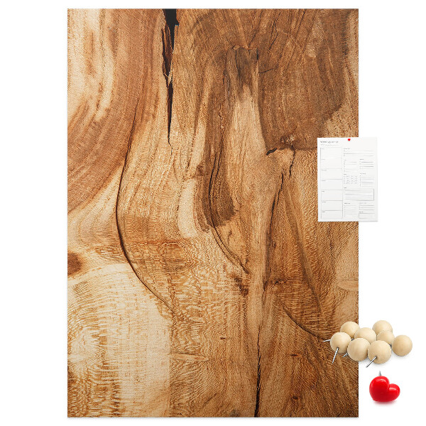 Pin board Natural wood pattern in warm shades