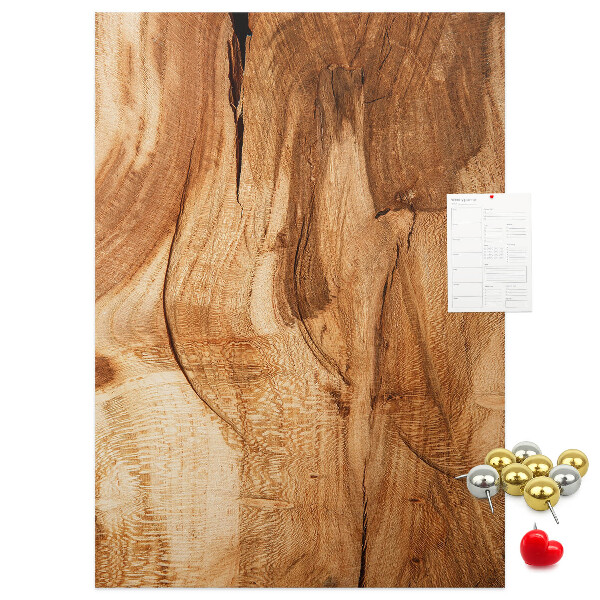 Pin board Natural wood pattern in warm shades