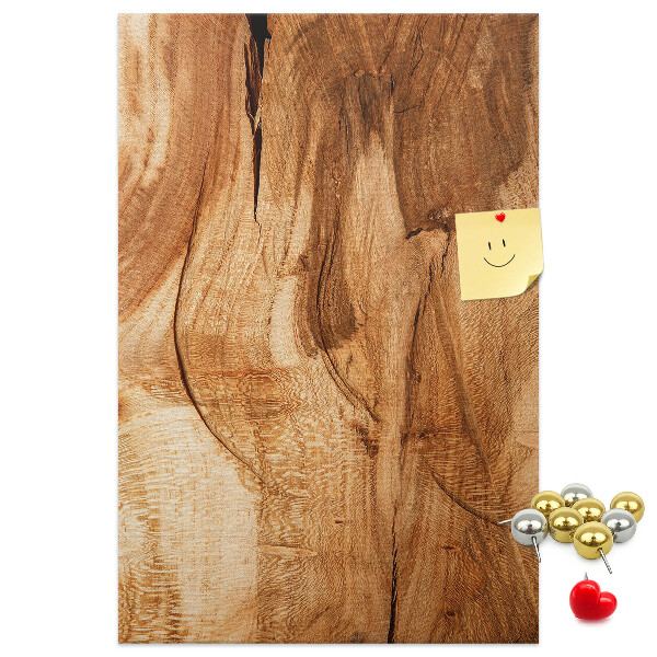 Pin board Natural wood pattern in warm shades
