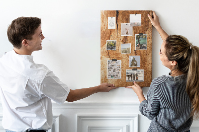Pin board Natural wood pattern in warm shades