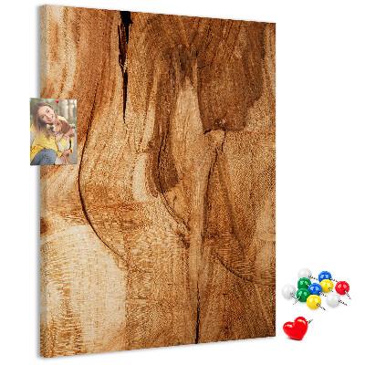 Pin board Natural wood pattern in warm shades