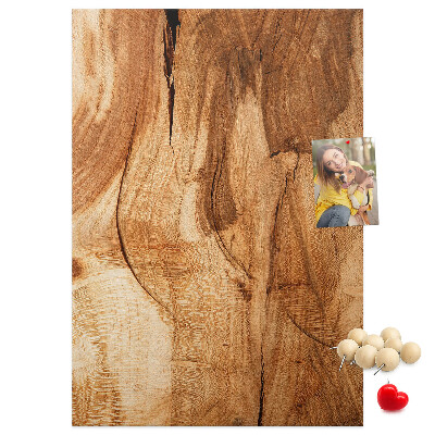 Pin board Natural wood pattern in warm shades