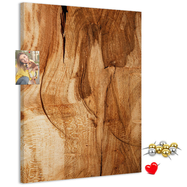 Pin board Natural wood pattern in warm shades