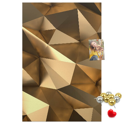 Wall cork memo board Geometric patterns in shades of brown