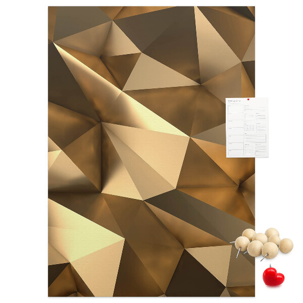 Wall cork memo board Geometric patterns in shades of brown