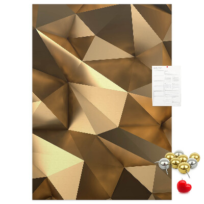 Wall cork memo board Geometric patterns in shades of brown