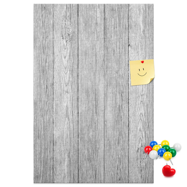 Wall cork memo board Texture of gray wooden boards for background
