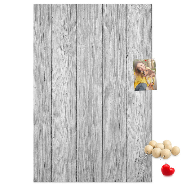 Wall cork memo board Texture of gray wooden boards for background