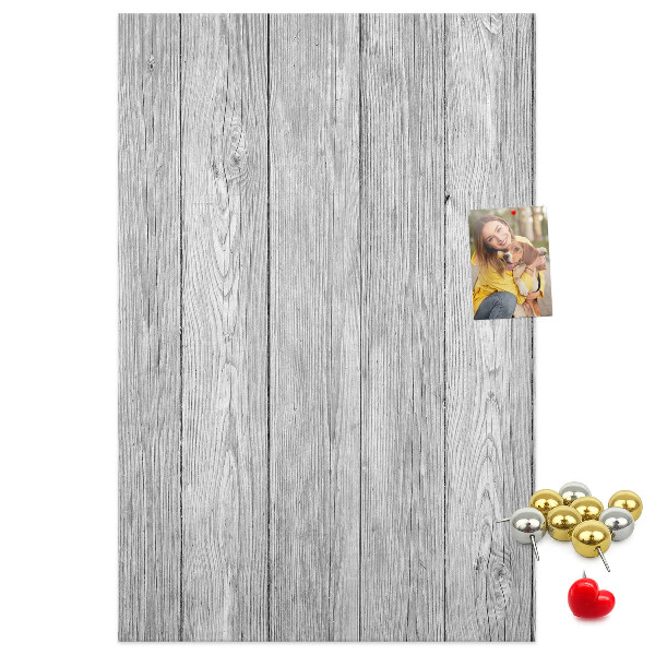 Wall cork memo board Texture of gray wooden boards for background
