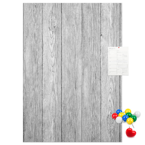 Wall cork memo board Texture of gray wooden boards for background