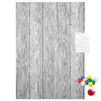 Wall cork memo board Texture of gray wooden boards for background