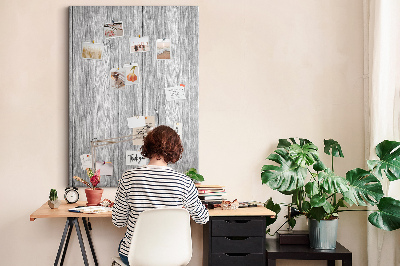 Wall cork memo board Texture of gray wooden boards for background