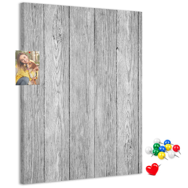 Wall cork memo board Texture of gray wooden boards for background