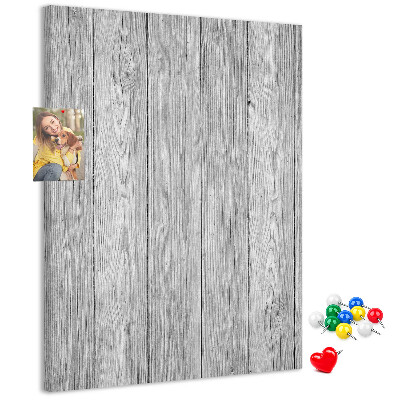 Wall cork memo board Texture of gray wooden boards for background