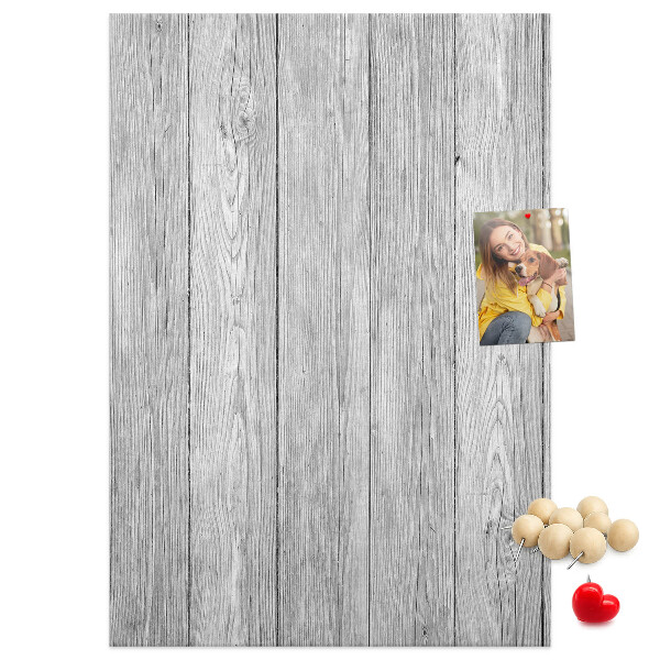 Wall cork memo board Texture of gray wooden boards for background