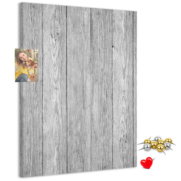 Wall cork memo board Texture of gray wooden boards for background