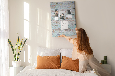 Memo cork board Rustic boards in pastel shades