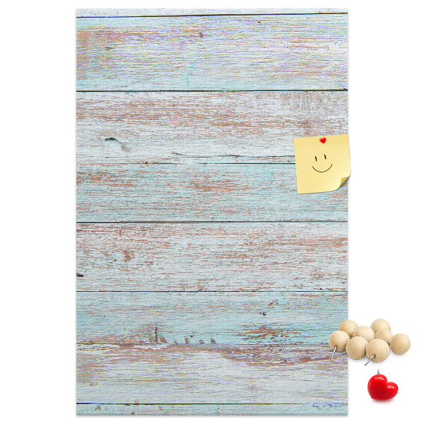Memo cork board Rustic boards in pastel shades
