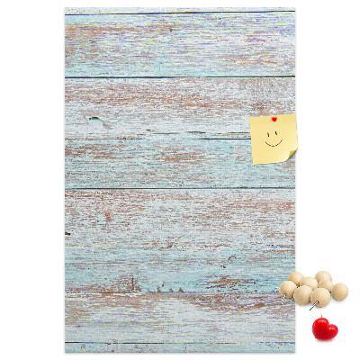 Memo cork board Rustic boards in pastel shades