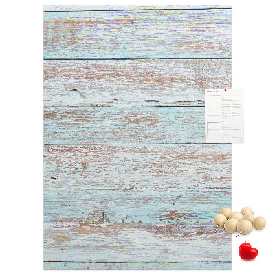 Memo cork board Rustic boards in pastel shades