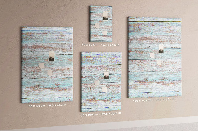 Memo cork board Rustic boards in pastel shades