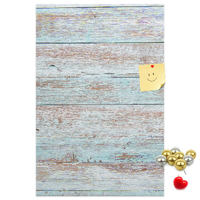 Memo cork board Rustic boards in pastel shades