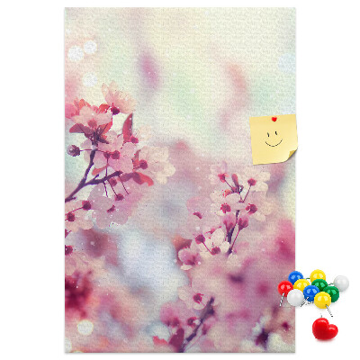Pin board Floral accents in delicate shades