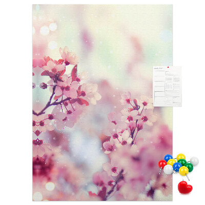 Pin board Floral accents in delicate shades