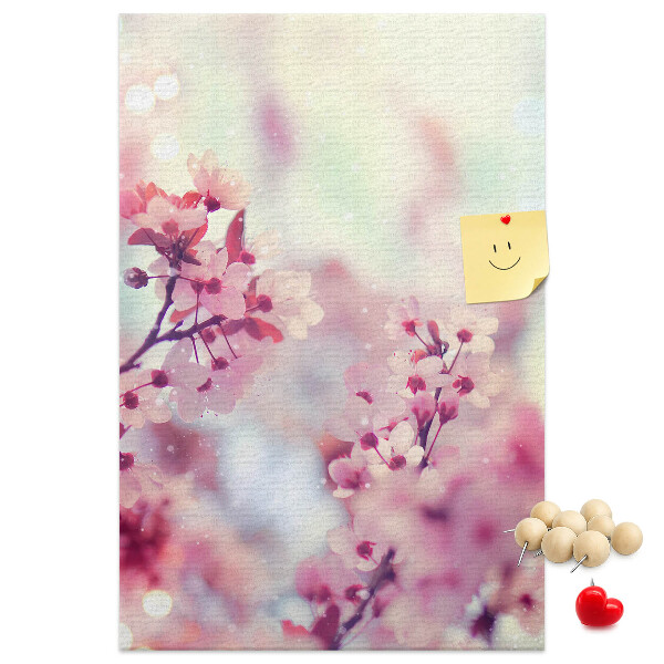 Pin board Floral accents in delicate shades