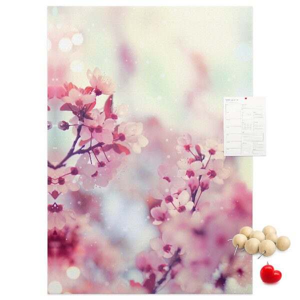 Pin board Floral accents in delicate shades