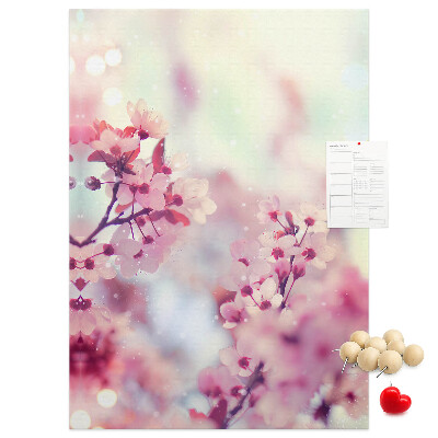 Pin board Floral accents in delicate shades
