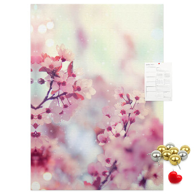 Pin board Floral accents in delicate shades