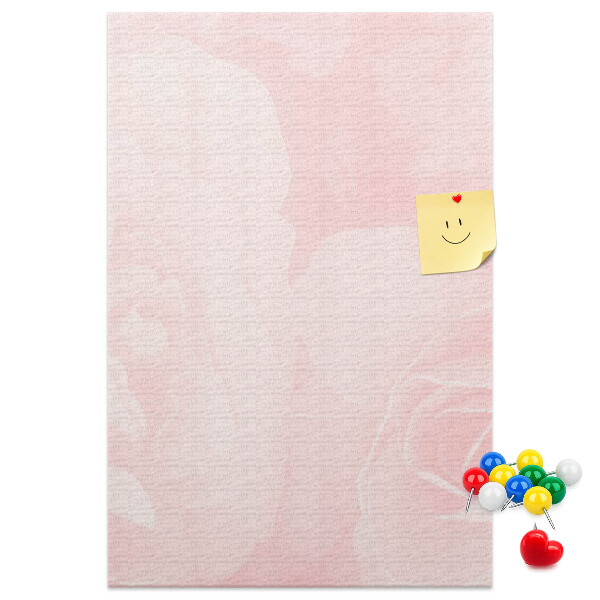 with delicate pink roses design