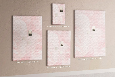 Wall cork memo board Delicate pink roses on the background.