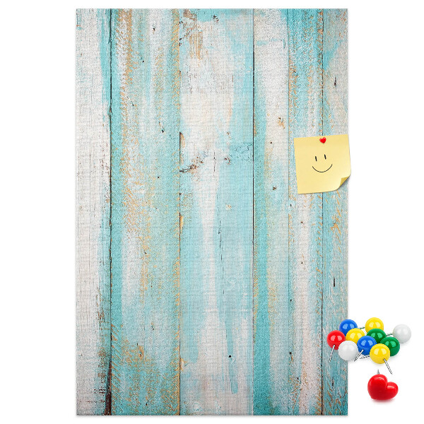 Pin board Wooden texture in shades of blue