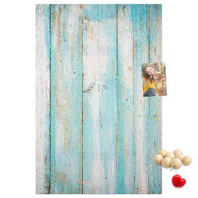 Pin board Wooden texture in shades of blue