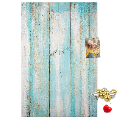 Pin board Wooden texture in shades of blue