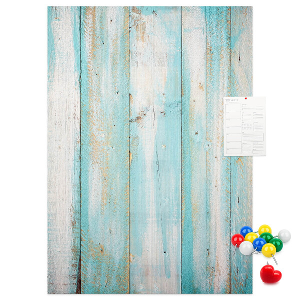 Pin board Wooden texture in shades of blue