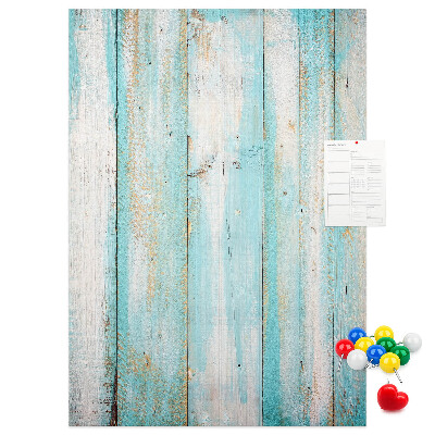 Pin board Wooden texture in shades of blue