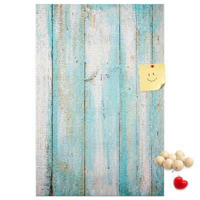 Pin board Wooden texture in shades of blue