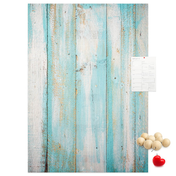 Pin board Wooden texture in shades of blue